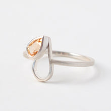 Load image into Gallery viewer, Citrine Silver Drop Ring