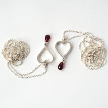 Load image into Gallery viewer, Garnet Heart Necklace