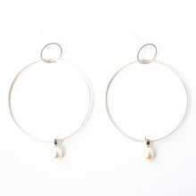 Load image into Gallery viewer, Pearl Hoops