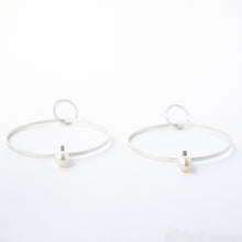 Load image into Gallery viewer, Pearl Hoops