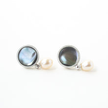 Load image into Gallery viewer, Mother of Pearl and Drop Pearl Studs
