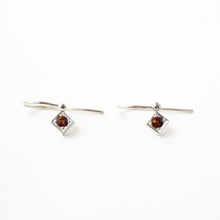 Load image into Gallery viewer, Garnet Cube Dangles