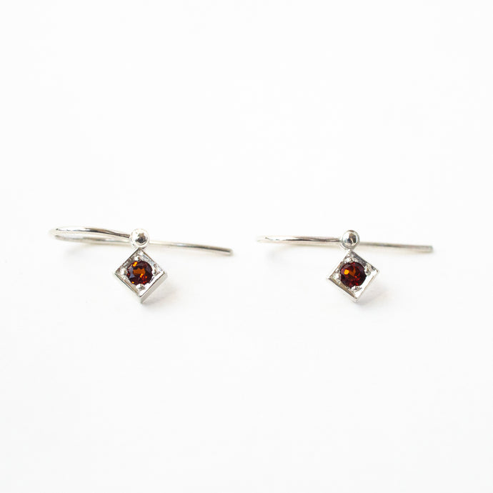 Garnet Cube Dangles
