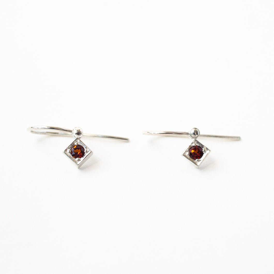Garnet Cube Dangles