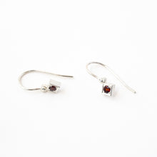 Load image into Gallery viewer, Garnet Cube Dangles
