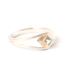 Load image into Gallery viewer, Double Sky Blue Topaz Silver Ring
