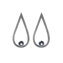 Load image into Gallery viewer, Grey Spinel Drop Studs