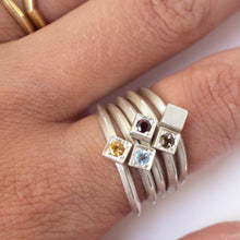 Load image into Gallery viewer, Citrine Cube Ring